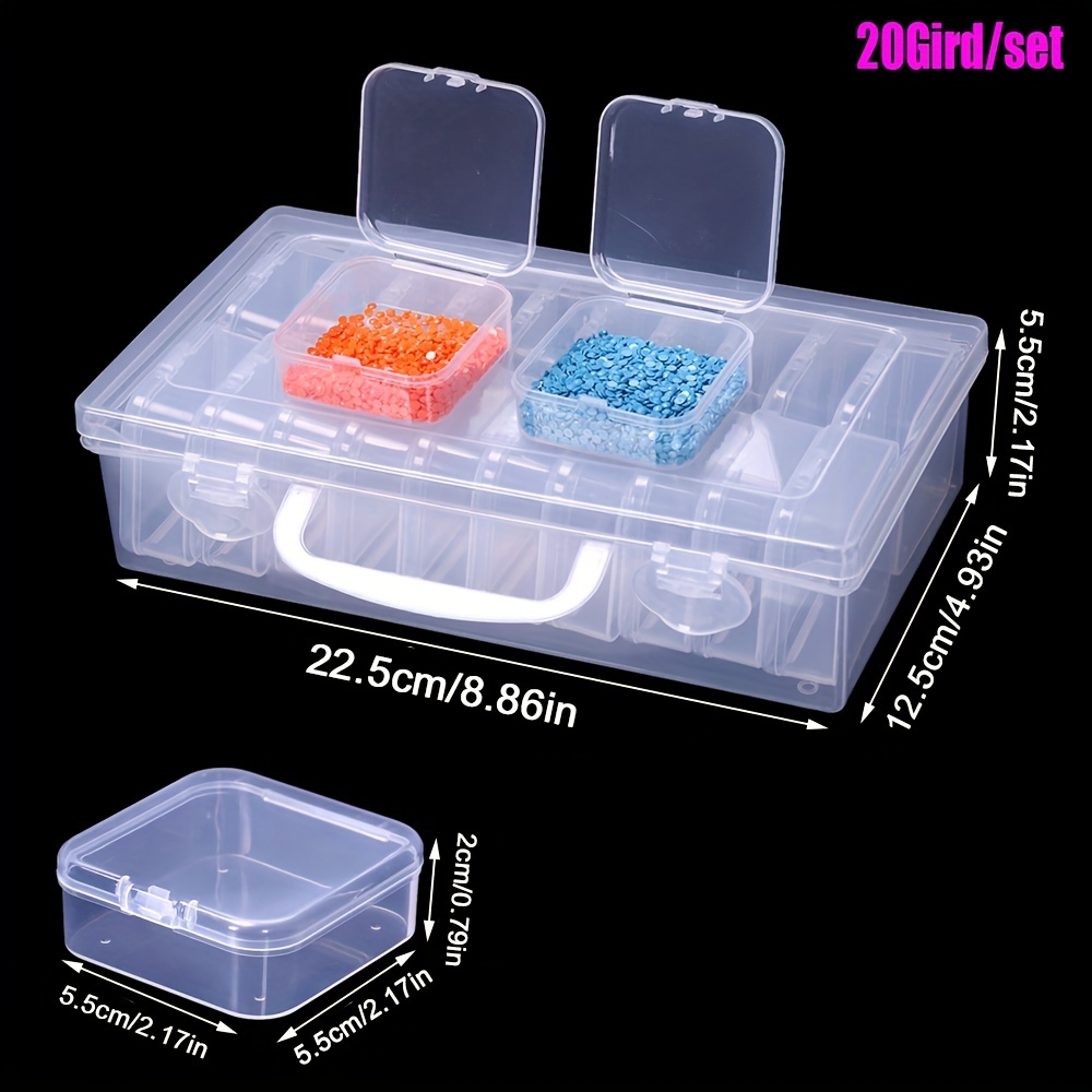 17/35/ Diamond Painting Bead Container Plastic Transparent - Temu