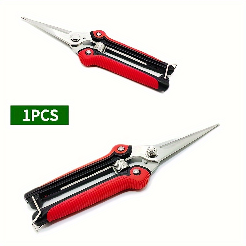 JJYY Portable Garden Stainless Pruning Shears Fruit Picking Scissors  Household Potted Trim Branches Small Gardening Tools