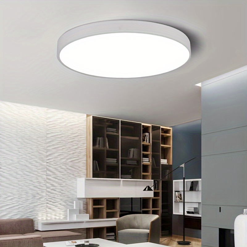 Lámpara de techo de montaje empotrado, luz LED plana de 24 W para techo,  6000 K 2200 lúmenes, lámpara blanca redonda ultrafina para dormitorio