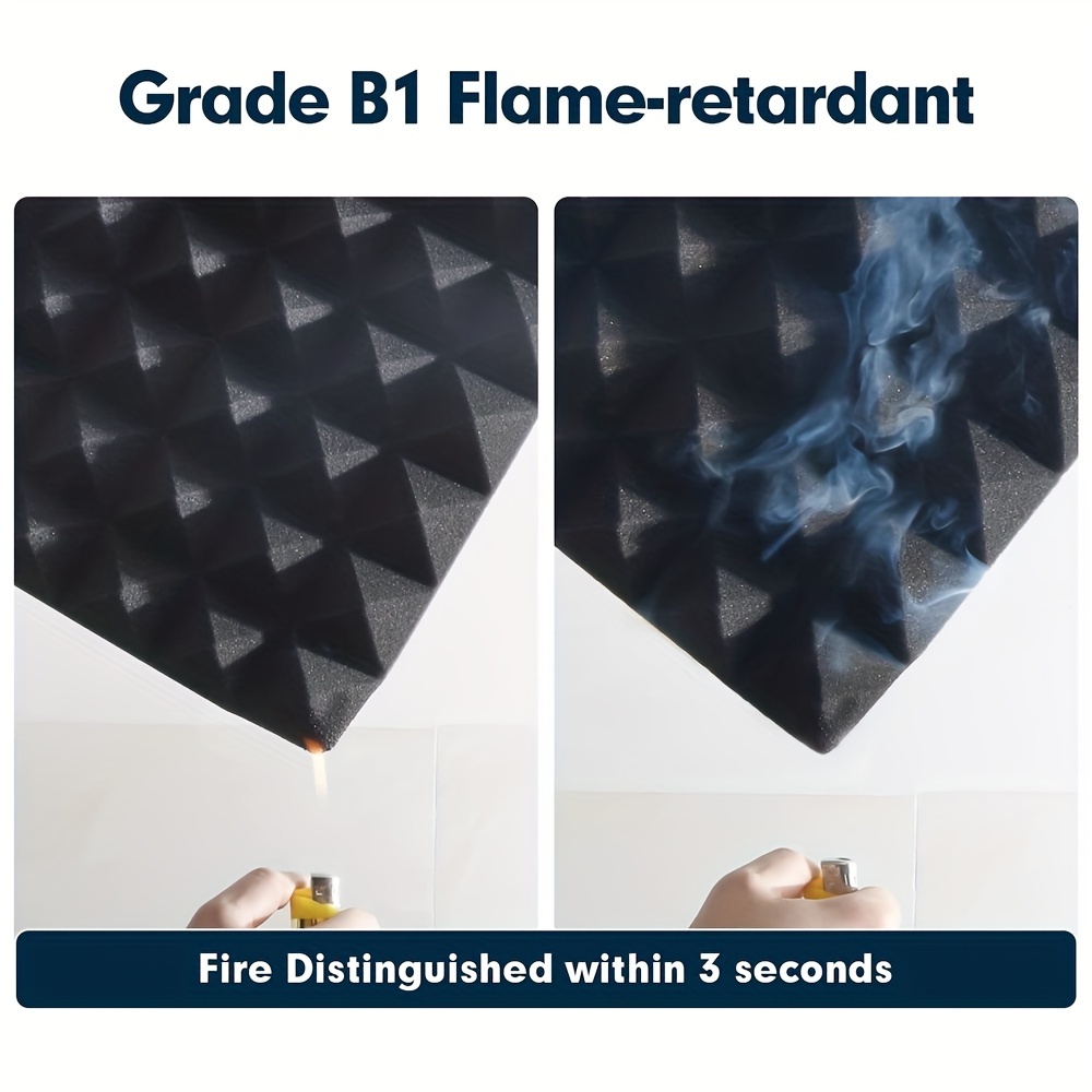 Acoustic Panels Pyramid Acoustic Foam Fire proofed - Temu