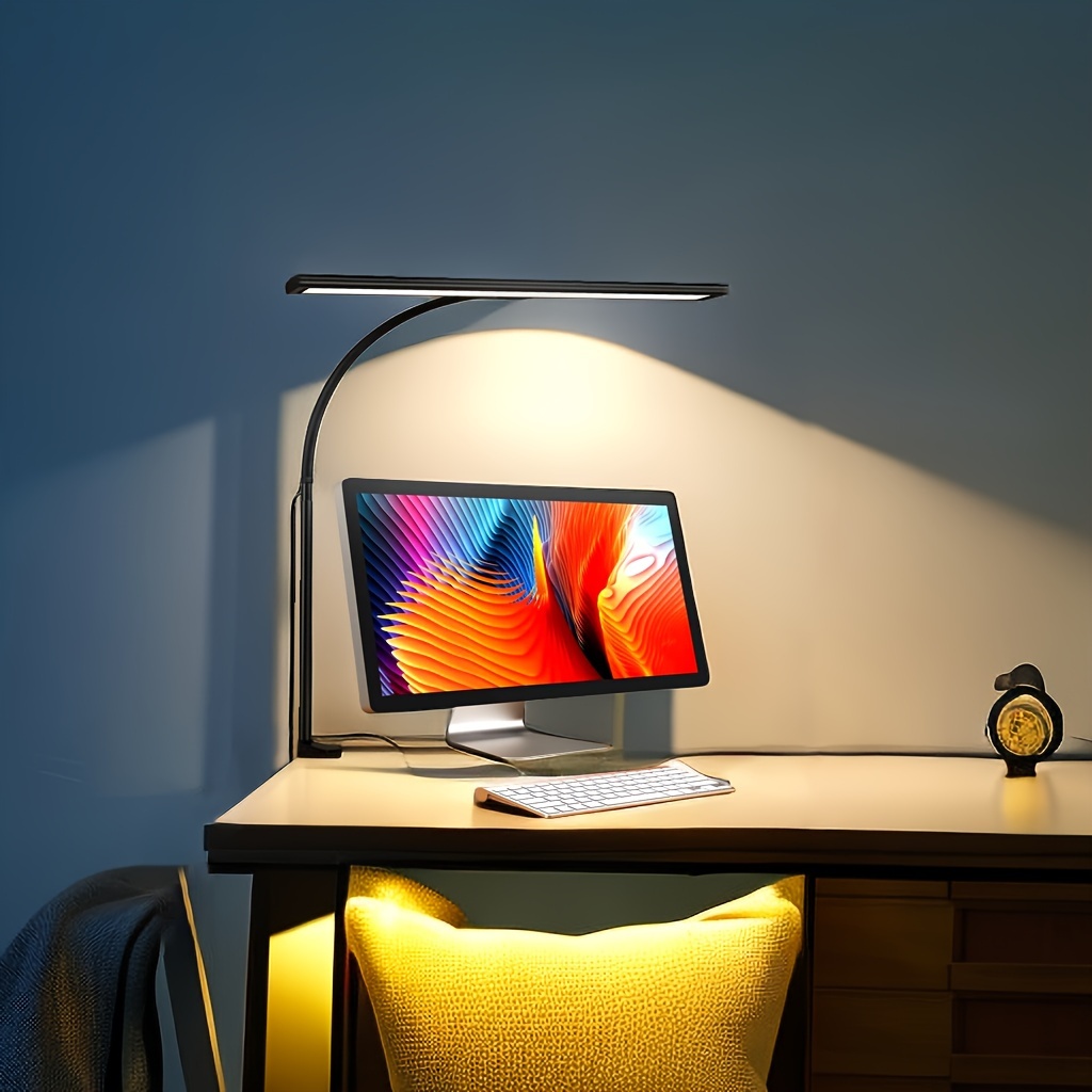 Lampada Da Scrivania LED Da 1 Confezione, Clip Regolabile Ultra Luminosa Da  10 W Adatta Per Uso Domestico/ufficio, Con 3 Temperature Di Colore E 10