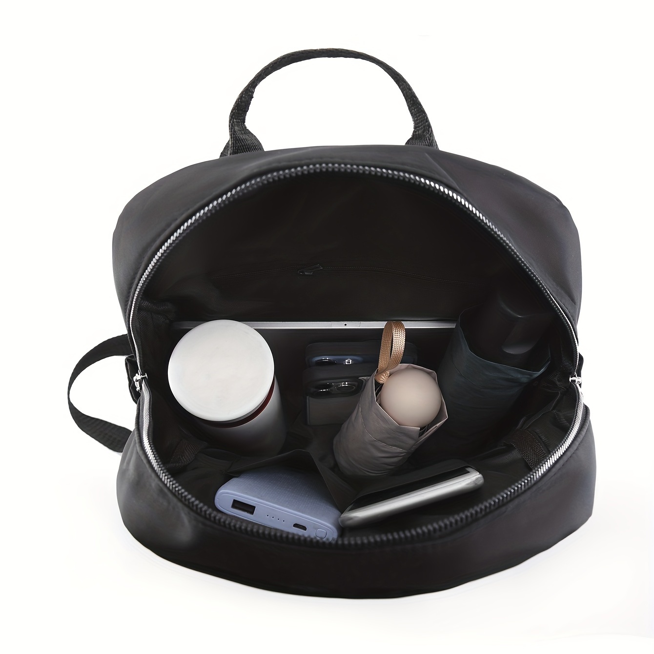 Minimalist Solid Backpack All Match Argyle Pattern Storage Backpack