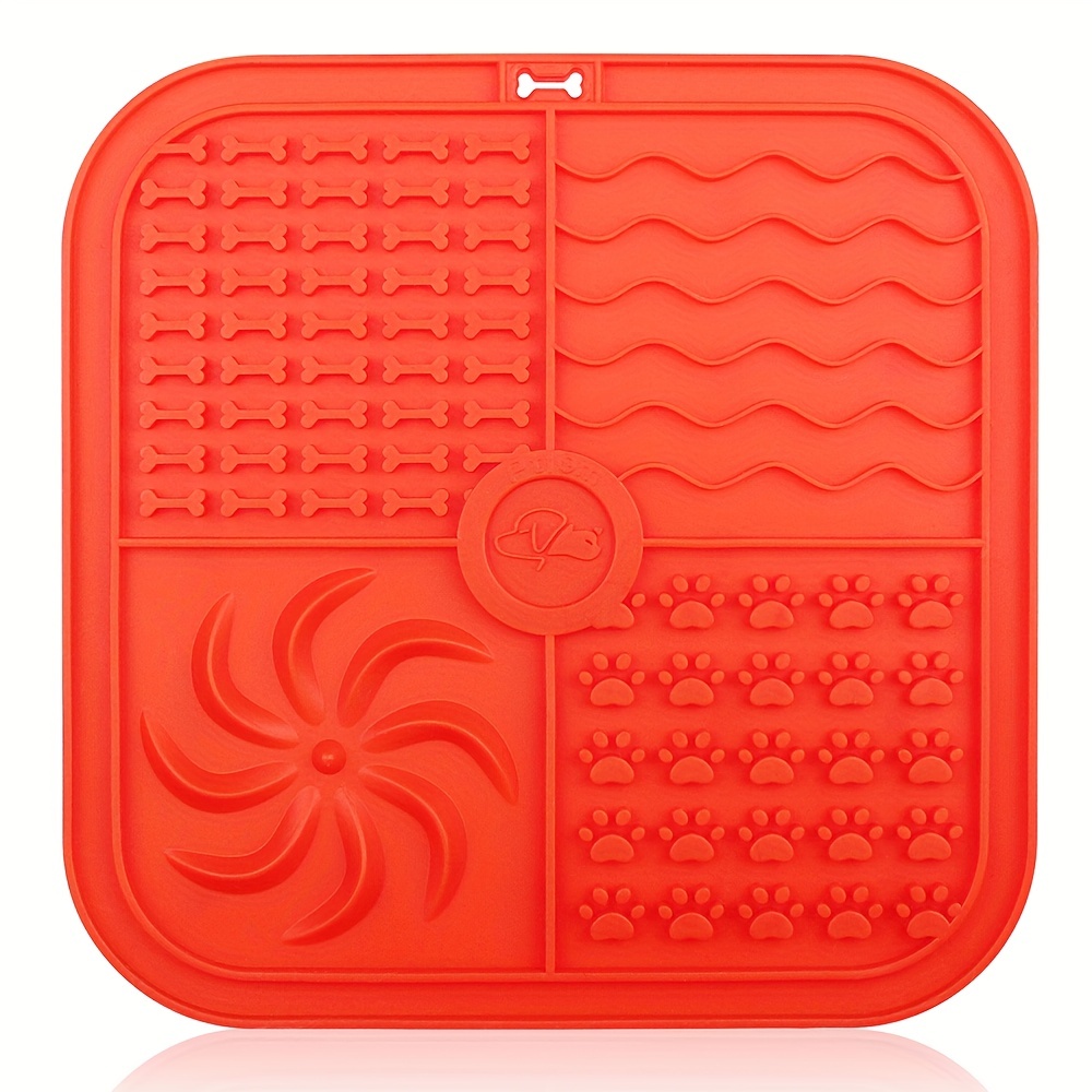 Square Dog Licking Pad, Silicone Slow Feeder Mat Dog Food Mat With Suction  Cups, Dog Training Mat - Temu