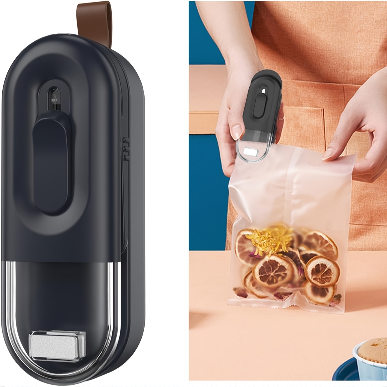 Mini Bag Sealer Chip Bag Sealer Portable Handheld Heat Vacuum