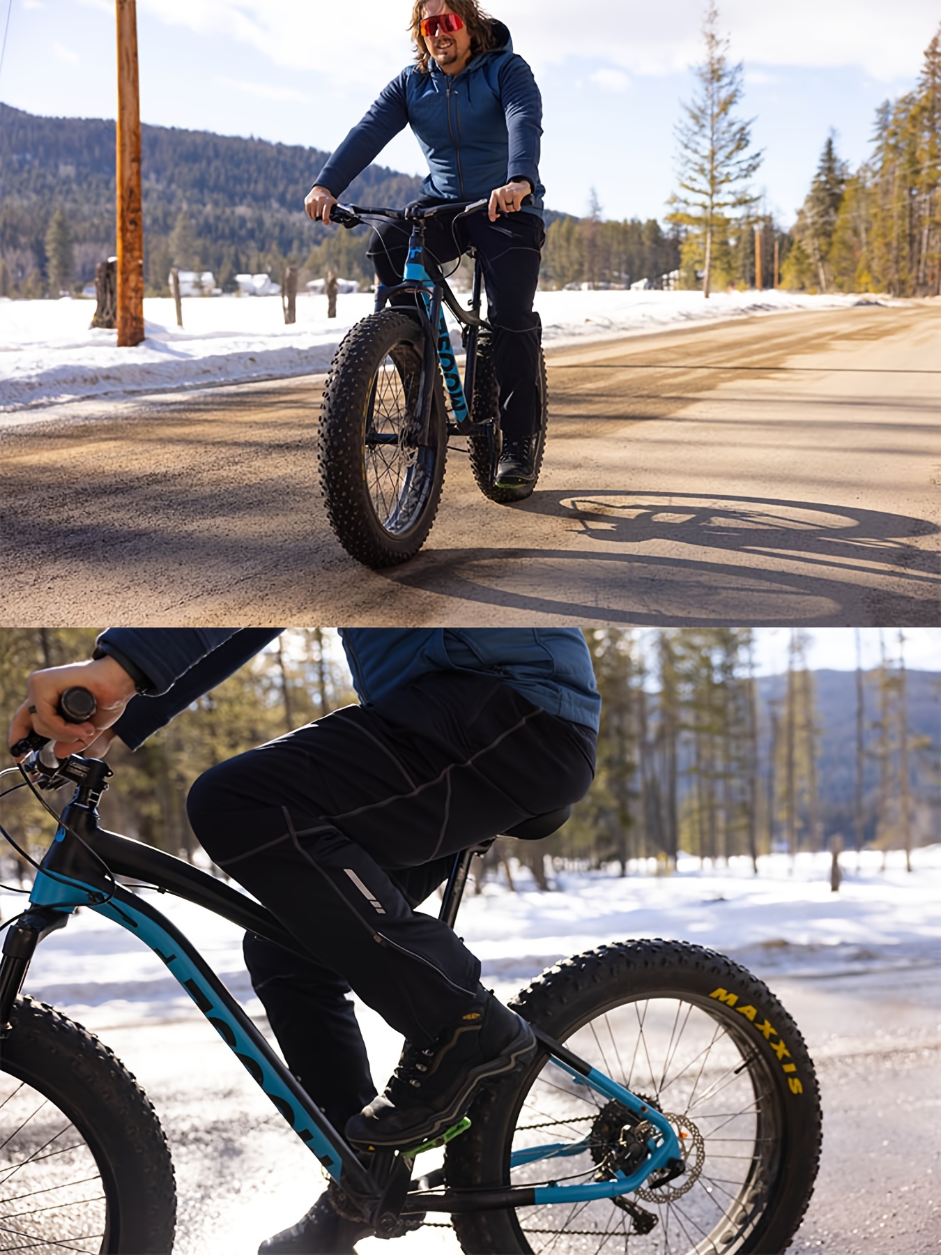 Comprar WOSAWE-Chaqueta de ciclismo de invierno para hombre, pantalones  largos a prueba de viento de secado rápido para montar en bicicleta con  almohadillas de Gel 3D, ropa para bicicleta