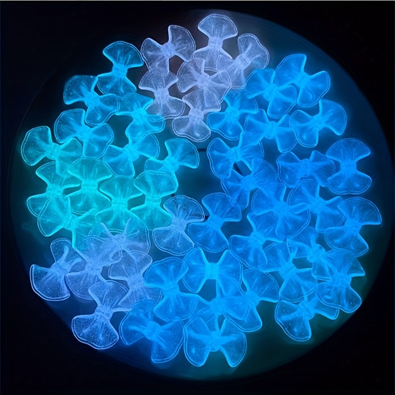 10pcs Luminous Fine Flashing Dumpling Leather Bow Beads for DIY