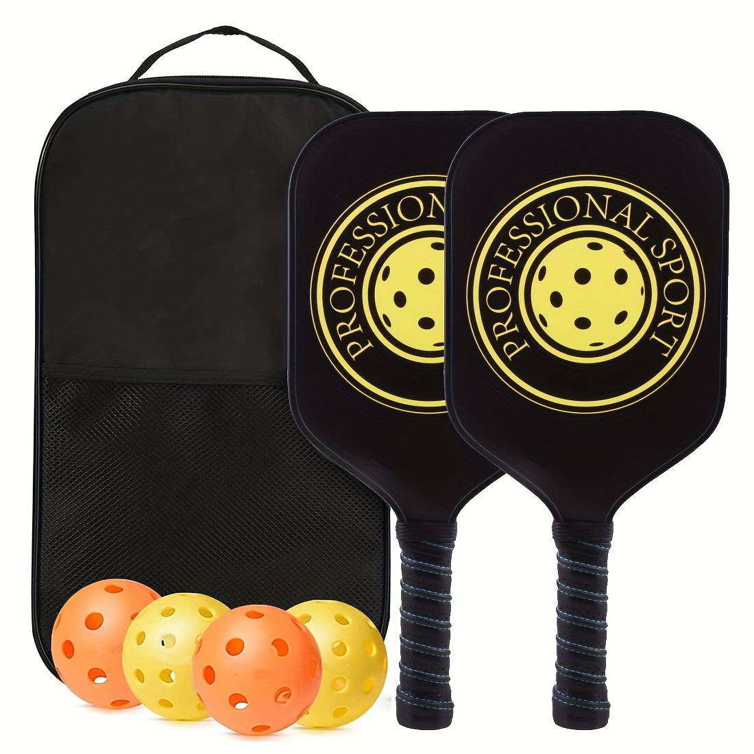 Pickleball Padel Set Pickleball Raquetas Juego de Pelotas 2 Raquetas y  yeacher Raquetas de pickleball