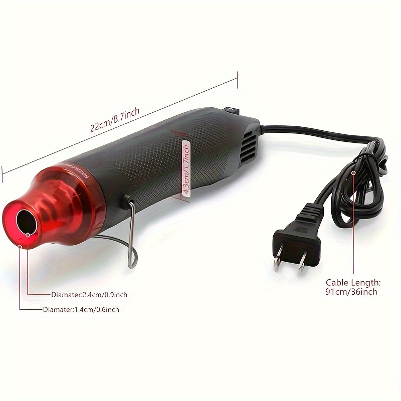 Heat Shrink Tubing Kit + Mini Heat Gun for Shrink Tubing - 328pcs 2:1 Shrink Tubing + 300W Heat Shrink Gun with Storage Box - for Shrink Wraping