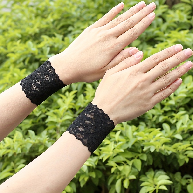 Thin Breathable Mesh Sleeve Solid Color Wrist Decoration - Temu