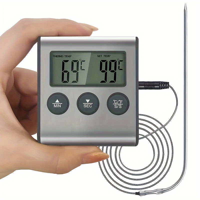 Electronic Kitchen Oil Thermometer Digital Food Thermometer Long