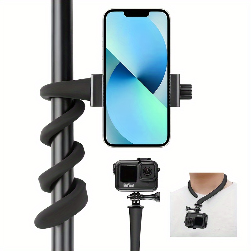  TELESIN Magnetic Neck Mount Necklace Holder Lanyard Strap w  Phone Clip Vertical Adapter, Head Chest Shoulder POV Bike Motorcycle  Accessories for GoPro Max Hero 12 11 10 9 8 Insta360 DJI Action iPhone :  Electronics