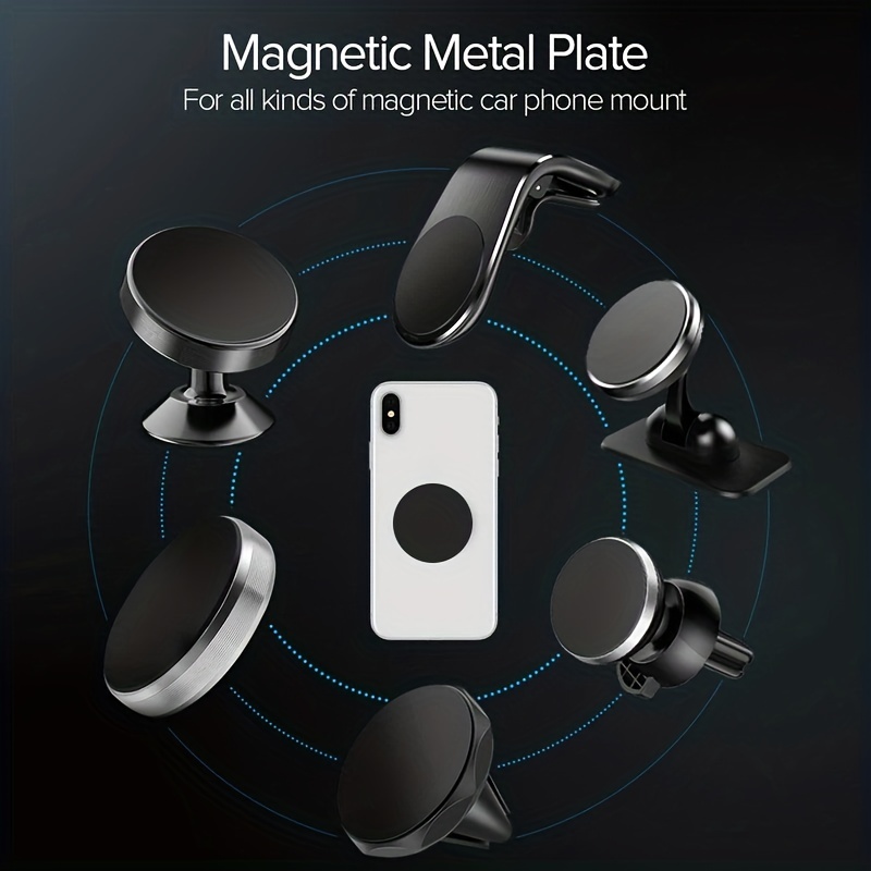 5pcs Round Bracket Magnetic Sheet Magnet Metal Plate Car Mobile Phone Holder
