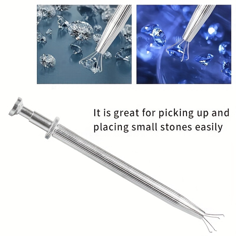 1pc 4 Claws Ball Bead Holder, Pick-up Tool, Crystal Prong Tweezers Catcher  Grabbers With 4 Claws, Piercing Jewelry Making Grasping Tools
