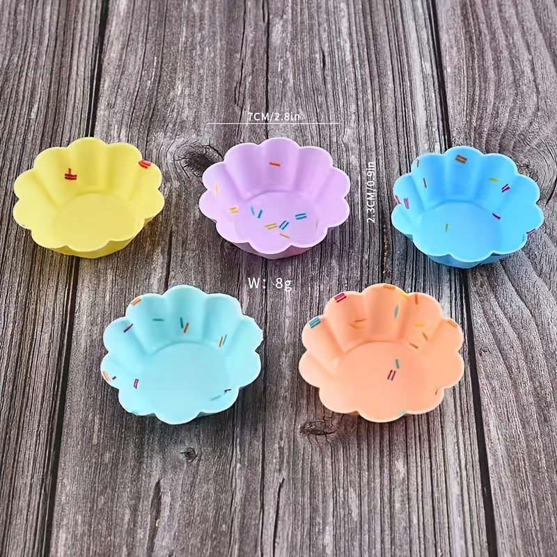 Muffin Cup Cake Mold Flower Shaped Muffin Cup Mold Silicone - Temu