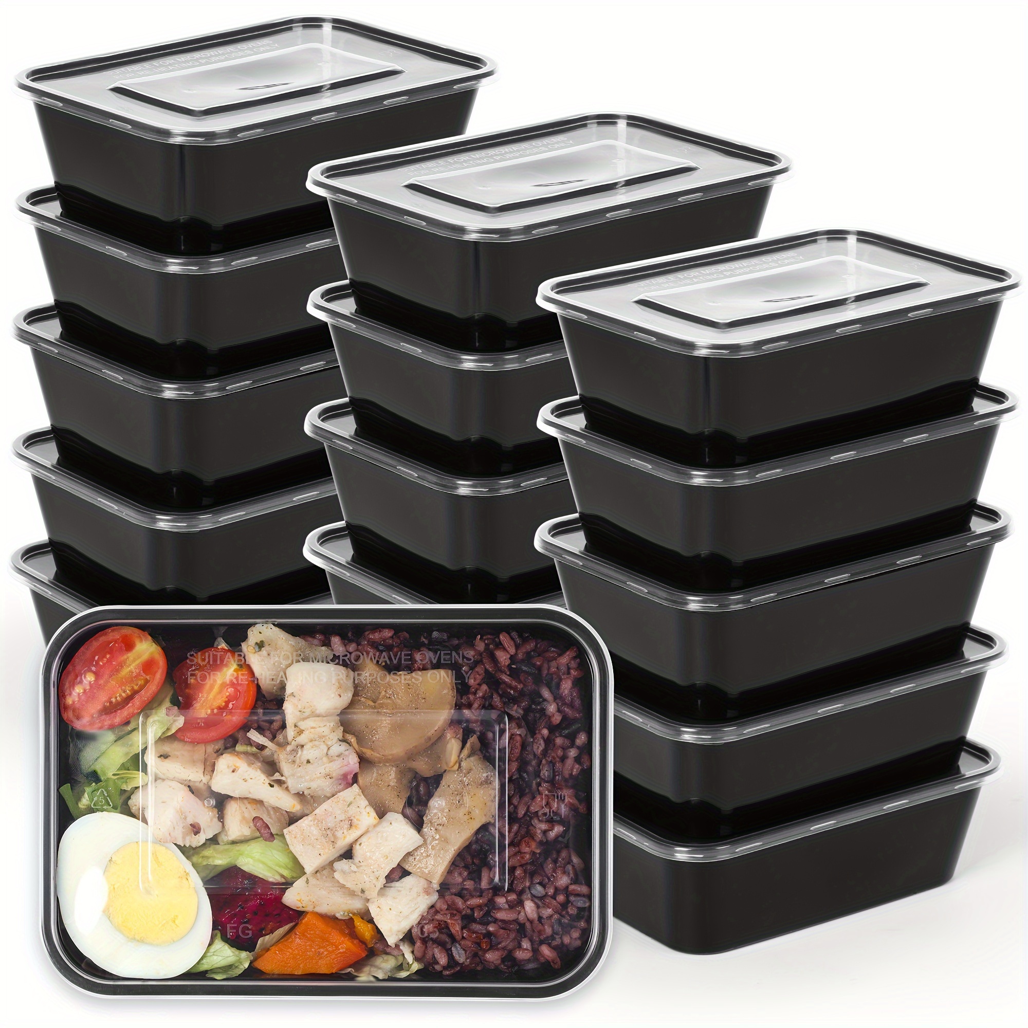 Food Storage & Organization Sets, Meal Prep Containers, Disposable Lunch  Boxes, Food Storage Washable Containers With Lid, Reusable Plastic Bento  Boxes Can Be Used For Microwave, Dishwasher, Refrigerator,, Kitchen  Supplies - Temu