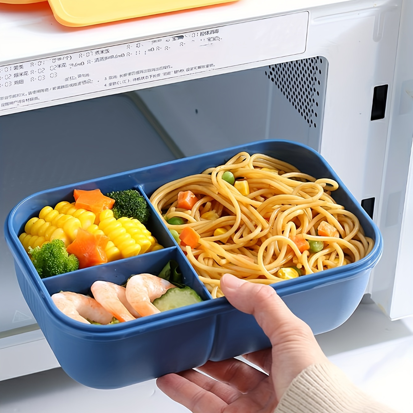 Insulated Divided Lunch Box, With Cutlery, Microwave Oven Dishwasher Safe,  Space Saving, Dust-proof And Moisture-proof For Work, Back To School  Supplies, Kitchen Items - Temu