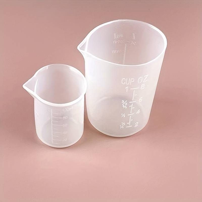 6 Tasses à Mesurer En Silicone – Graduées, Réutilisables, Pour Résine Époxy, Peinture, DIY Artisanal