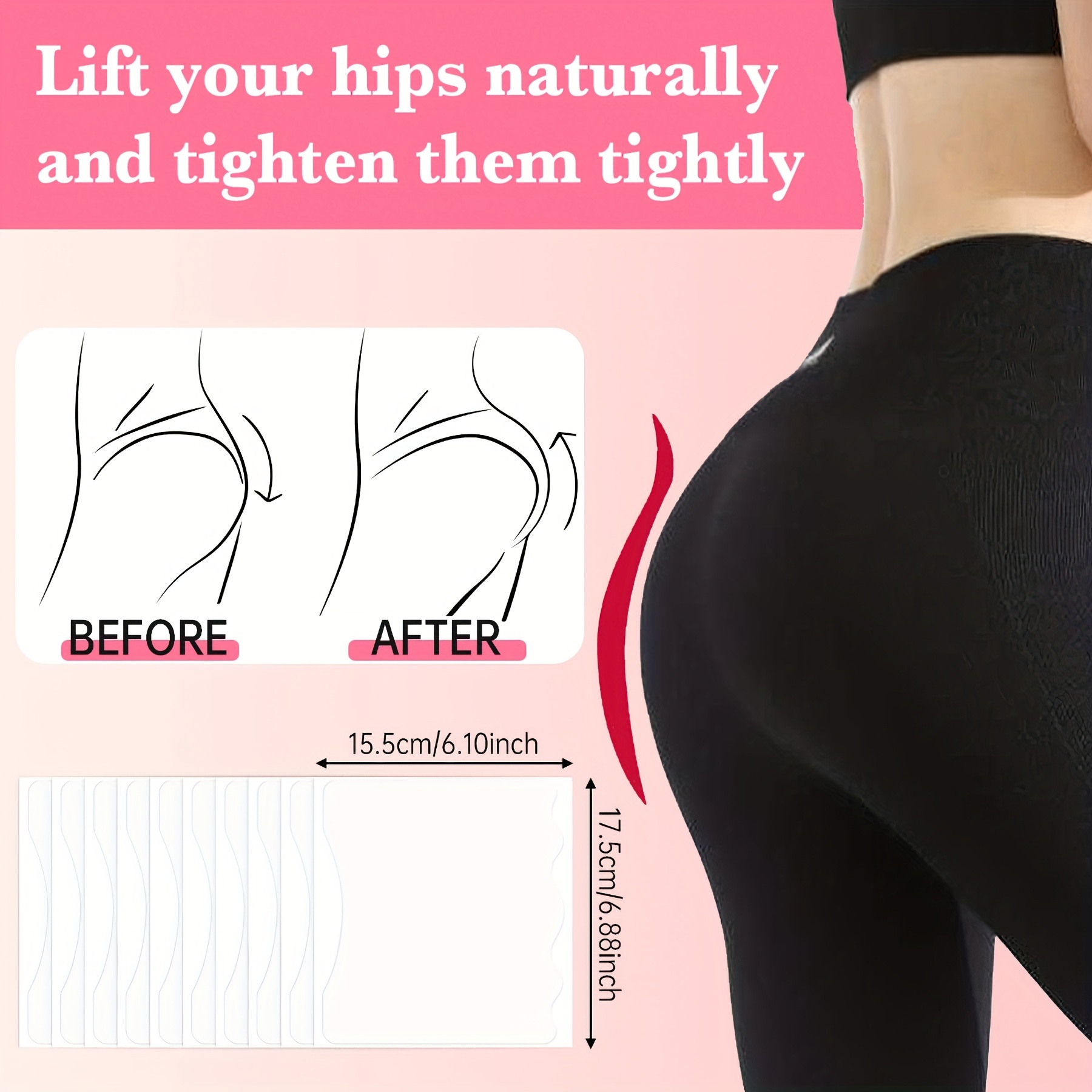 10 Stickers Butt Lifting Stickers, Invisible Shaping Patches