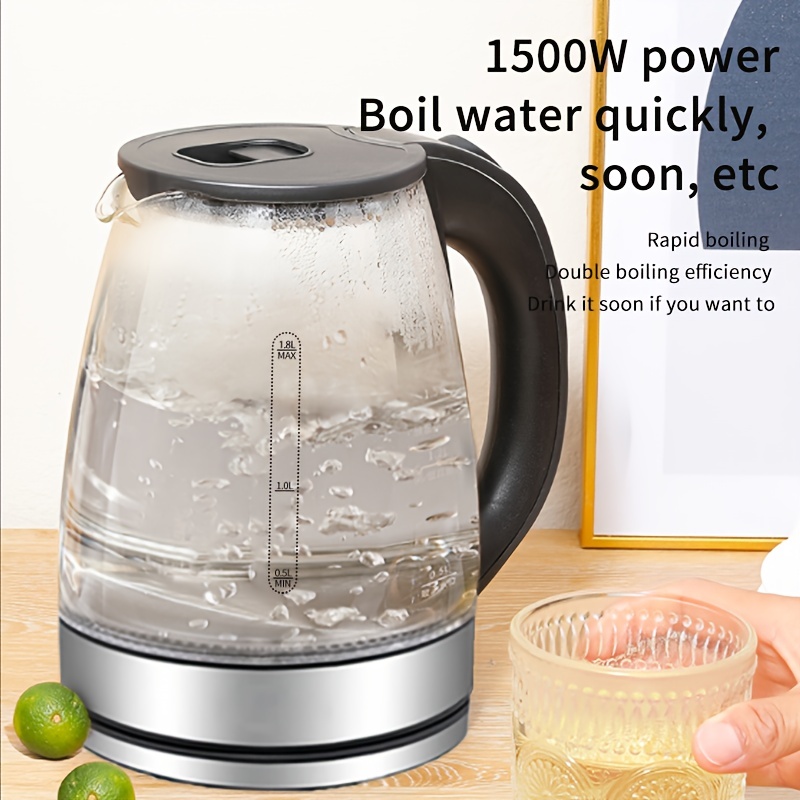 Eu Plug Electric Kettle, Cordless Pot, Portable Electric Kettle, Double  Layer Anti Scalding Hot Pot, 1500 Watt Strong Fast Boiling Pot, Water Pot,electric  Tea Pot, With Boiling Dry Protection, With Inner Steel