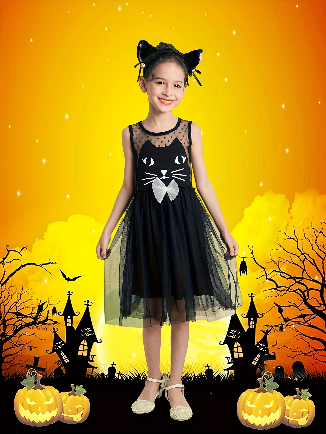 Vestido Tutú Negro Niñas Vampiras Ropa Niños Fiesta Regalo - Temu