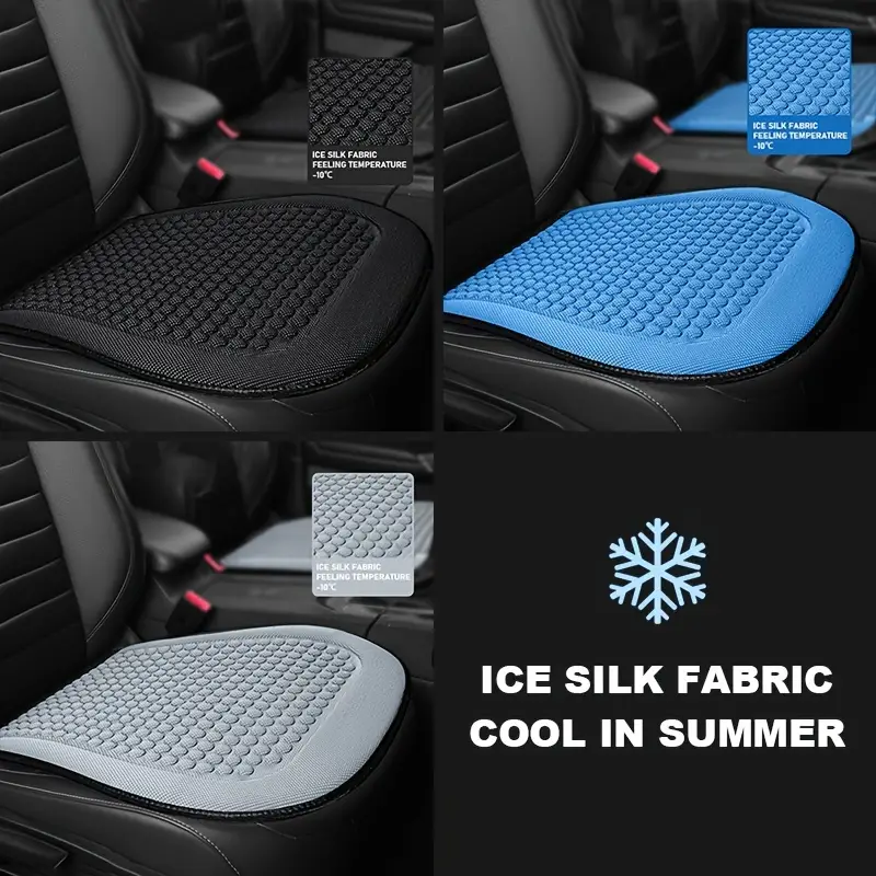 Stay Cool & Comfortable In Your Car - Summer Cooling Car Seat Cushion & Ice  Silk Seat Cover - Temu Israel