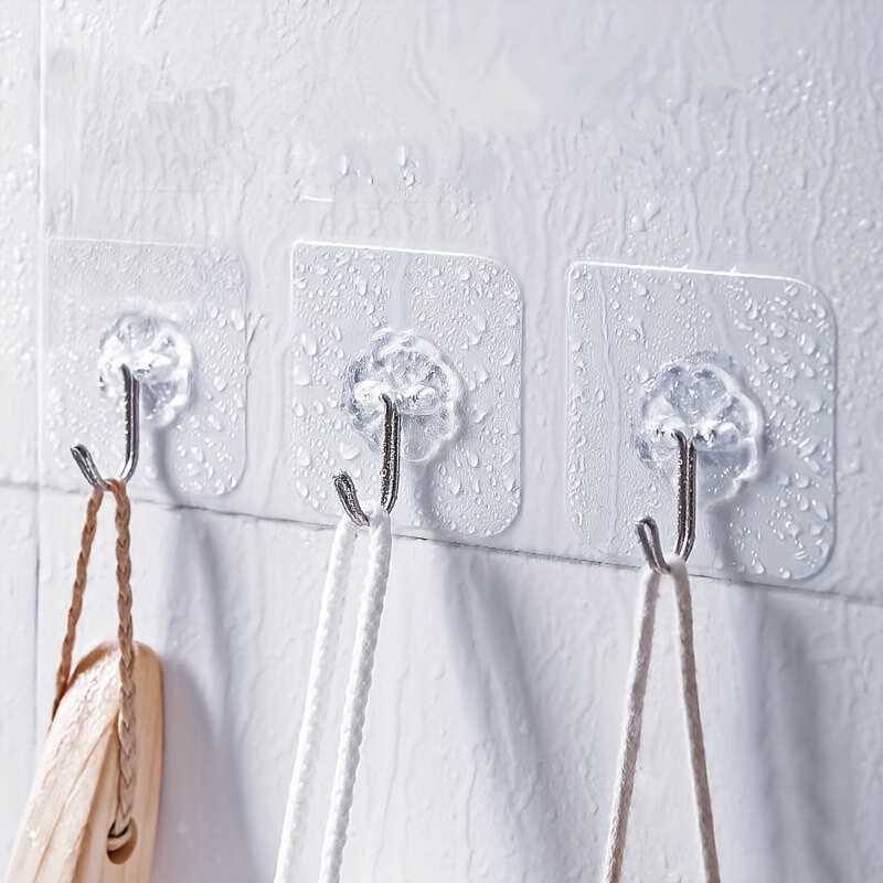 Wall Hooks Adhesive Heavy Duty Wall Hooks Transparent - Temu