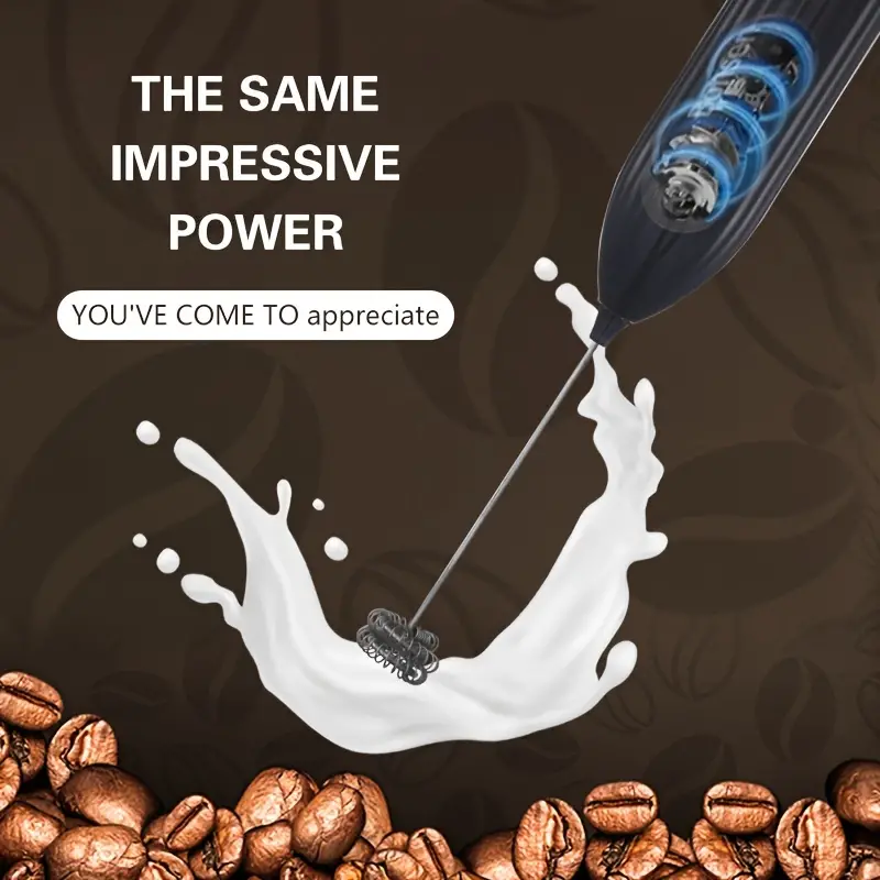 1pc electric milk frother mini milk foamer handheld electric whisk battery operated not included drink mixer hand mixer for coffee electric wireless blender for lattes cappuccino frappe chocolate portable foam maker for christmas gifts details 19
