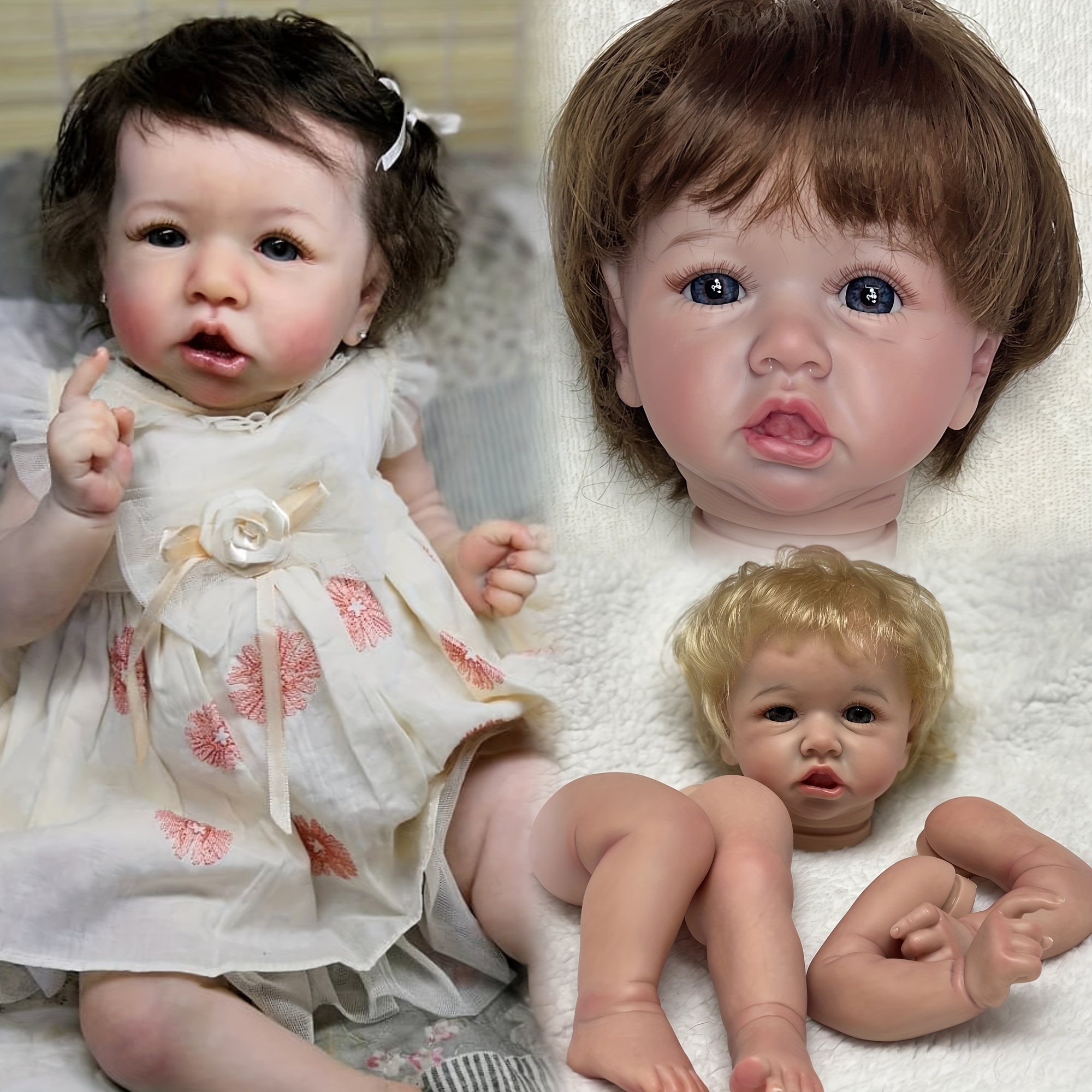 Dark Skin Lanny Reborn Doll Kits 3d Painted Unassembled Blank Kits Diy Soft  Silicone Vinyl Kit Reborn With Lifelike Painted Hair Doll For Family's Gift  - Temu