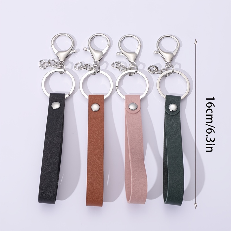 1pc Fashion PU Leather Keychain Casual Leather Strap Lanyard Key Chain  Waist Wallet Keychains Car Keyring Keyholder Jewelry Gift