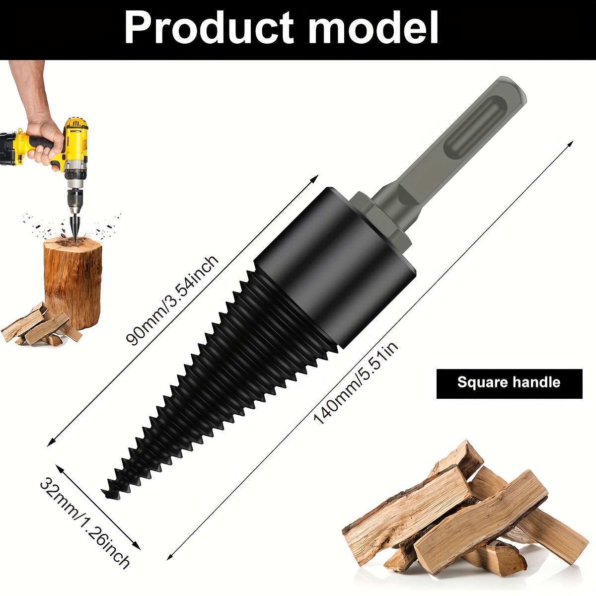 Foret Électrique De Fendage De Bois Avec Haute Efficacité Et