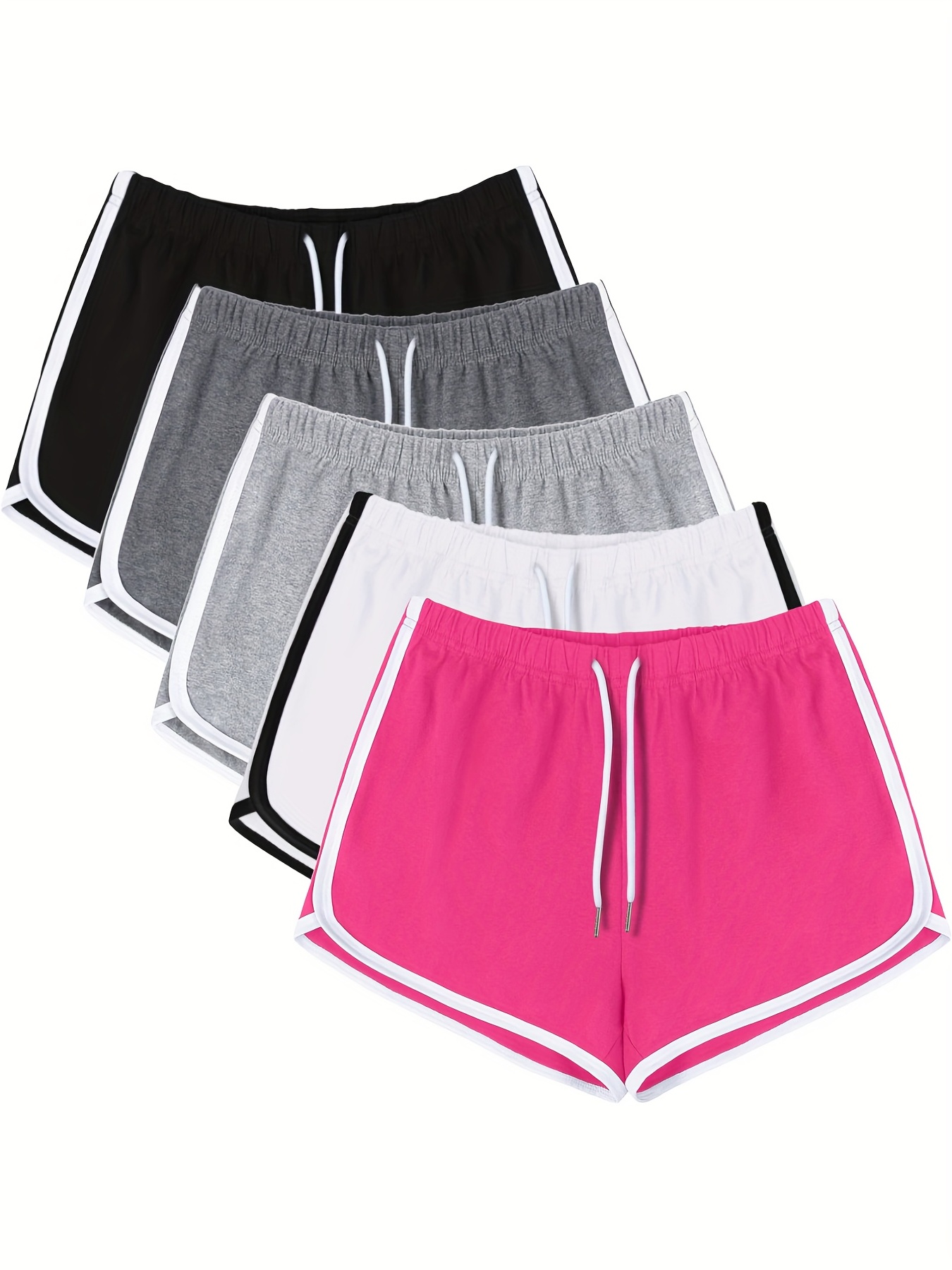 Yoga shorts for women Fashion Women's Irregular Ladies Casual Pants Elastic  Waist Yoga Shorts crz yoga leggings yoga mats for home workout Pink L 