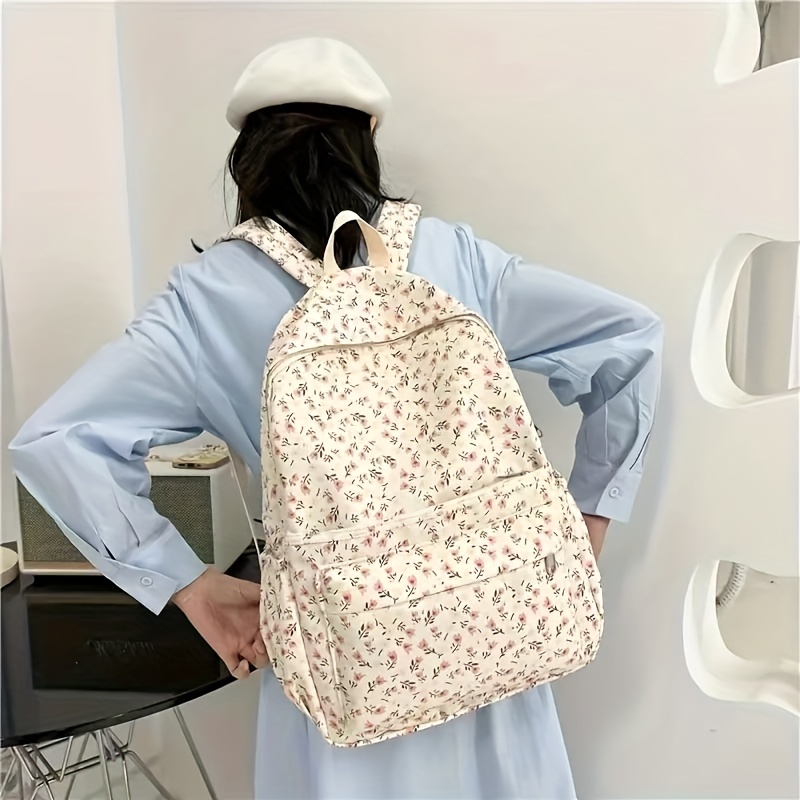 New Floral Backpack Ladies Bag, Fashion Backpack Women's Bag Sweet Girl  Student Bag - Temu