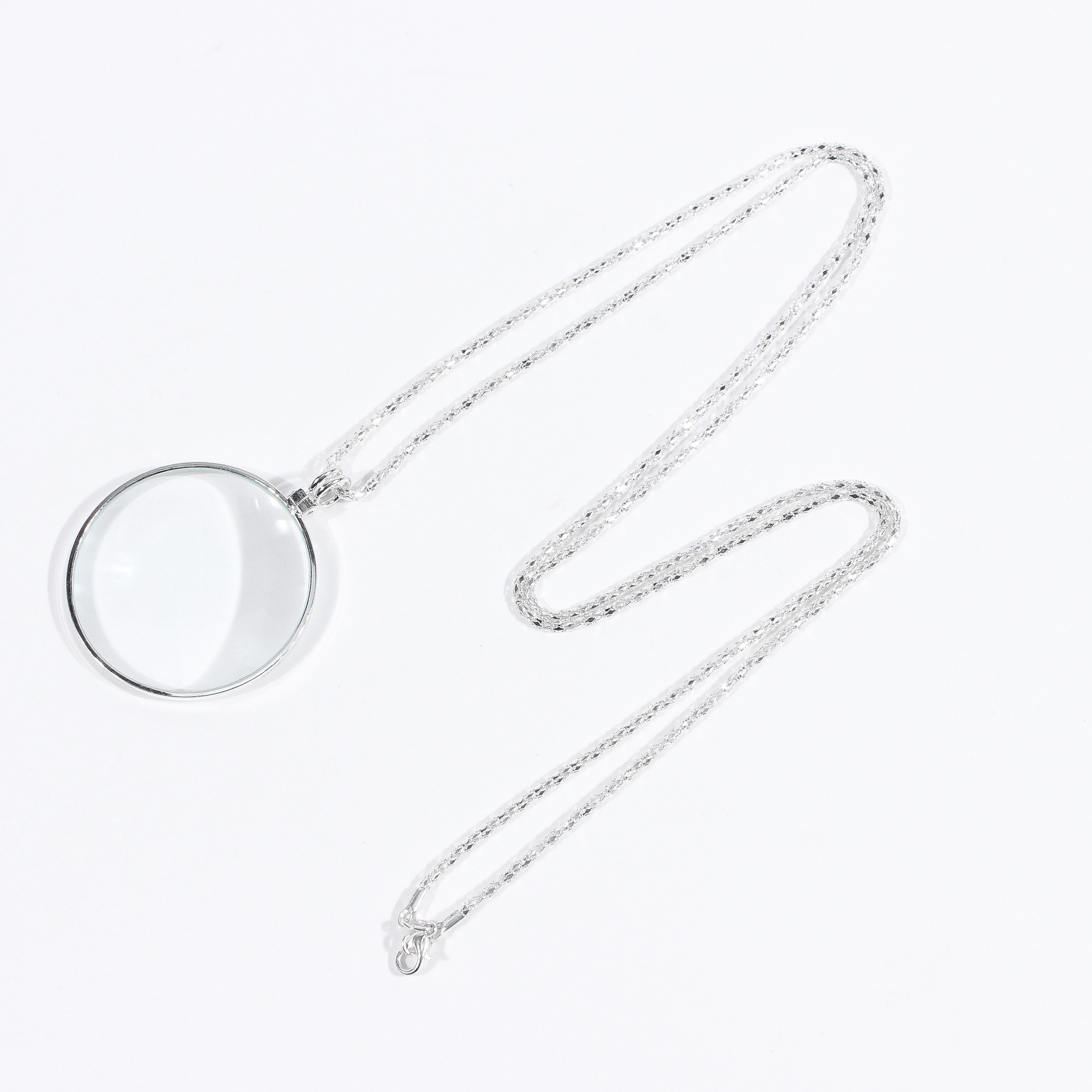 Magnifier Round Reading Magnifying Glass Lens Pendant Chain - Temu