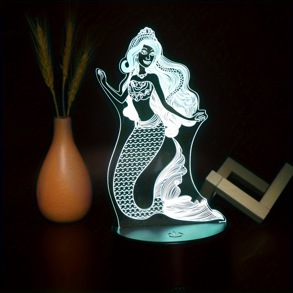 Mermaid 3d Illusion Lamp, Mermaid Gifts For Girls, 3d Night Light