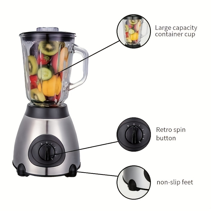 Electric Smoothie Blender Automatic Ice Mixer Milk Shake Ice Mixer  Juicer+2L Cup