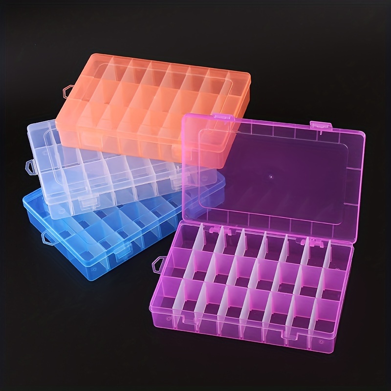 1pc Multi-grid Storage Box With 24 Clear Plastic Boxes, Tool Organizer  Compartment Container For Parts