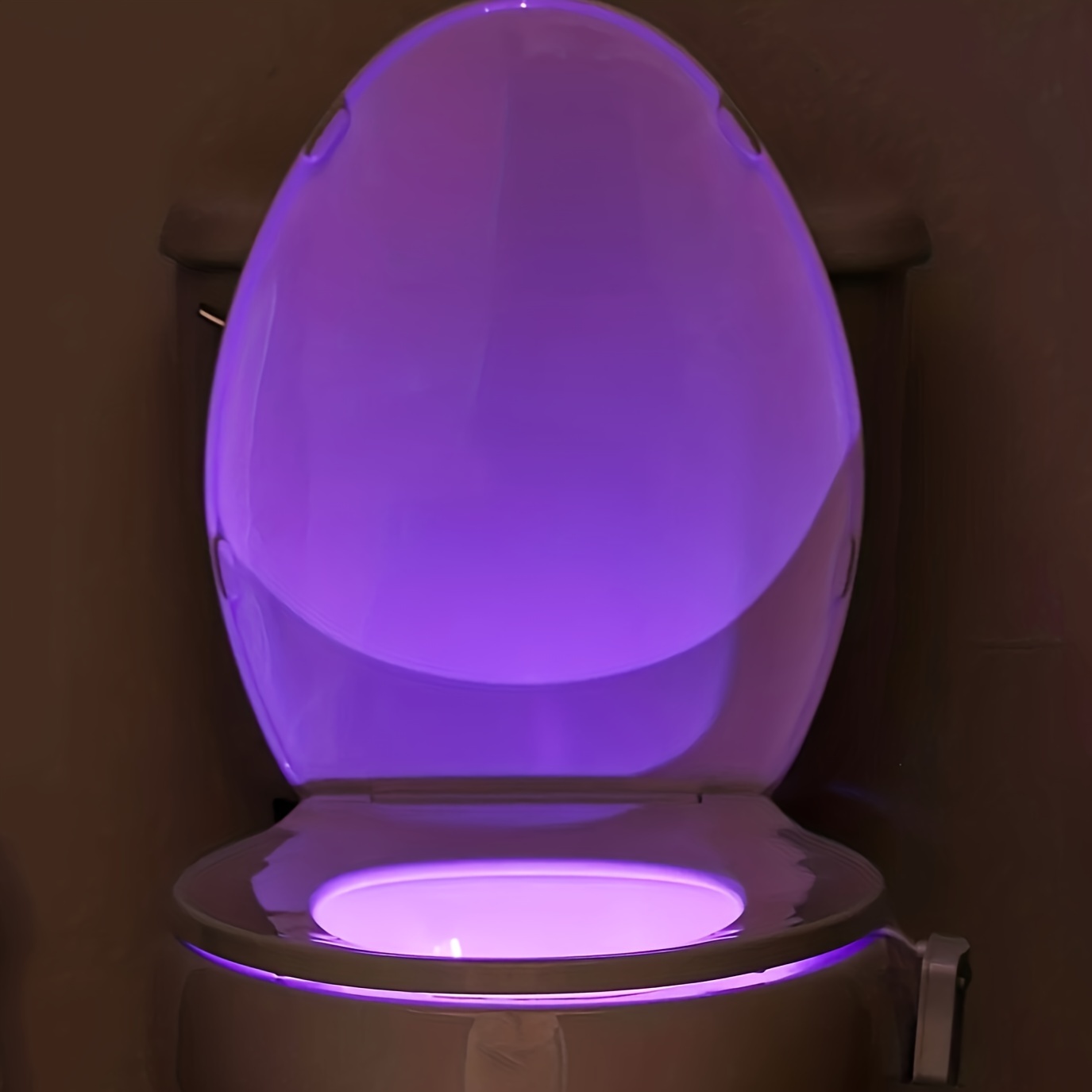 This motion-sensor activated toilet light kills bacteria