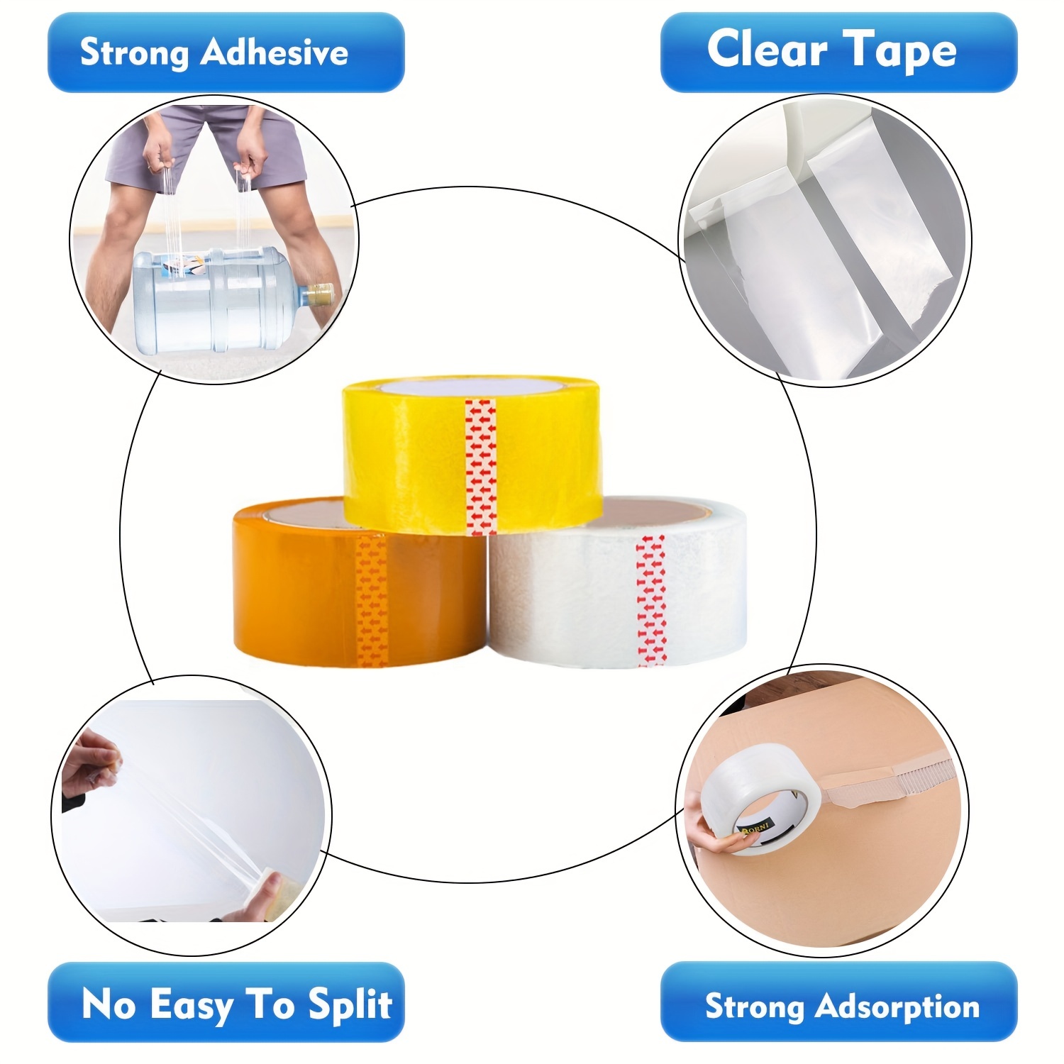 Transparent Adhesive Tape Roll Packing