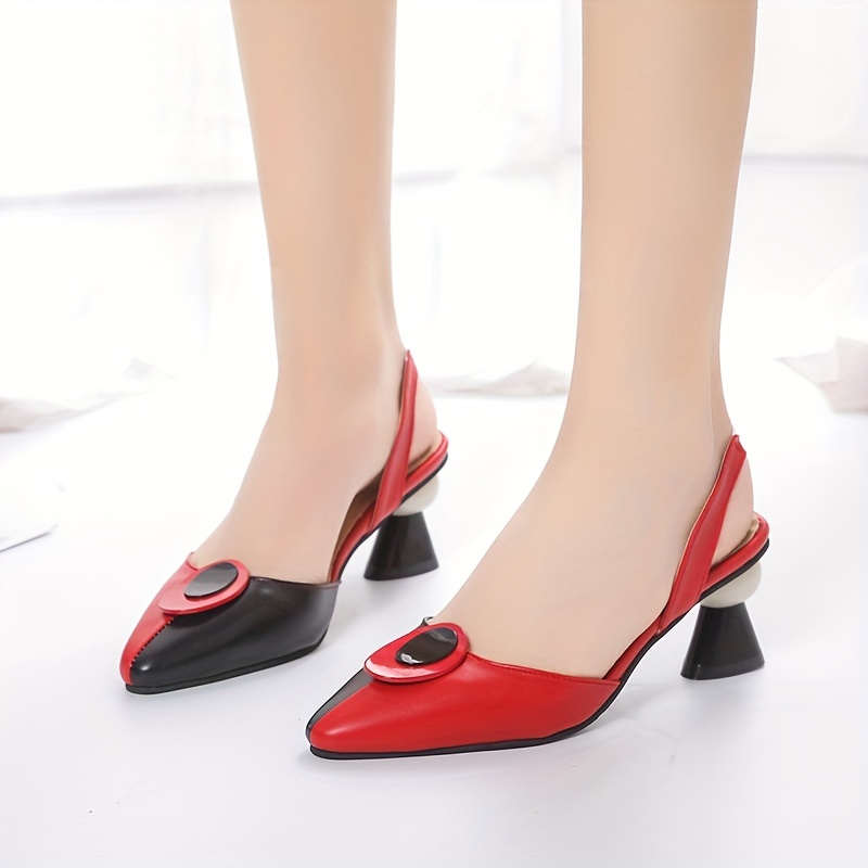 Sandalias Minimalistas De Color Sólido Para Mujer, Zapatos Antideslizantes  Con Punta Cuadrada Y Tacón Grueso, Zapatos Versátiles Y Cómodos A La Moda -  Temu