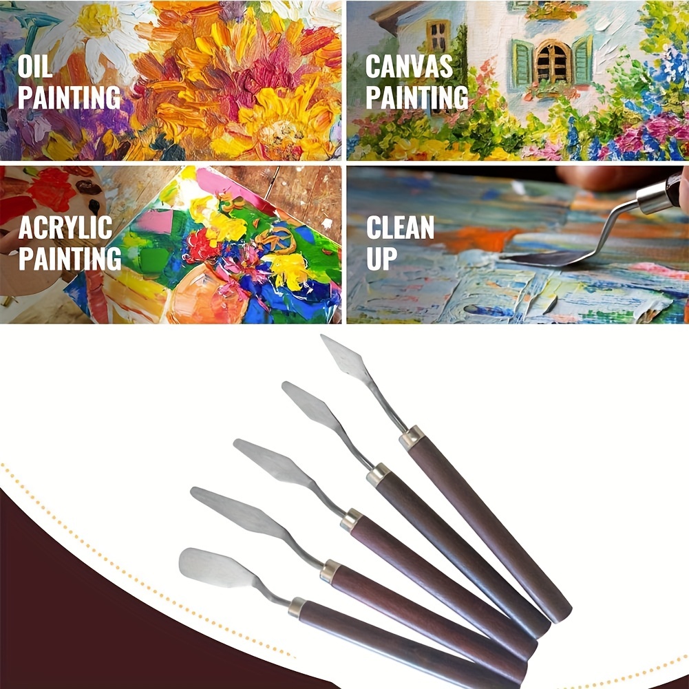 7pcs/set Stainless Steel Oil Painting Knives Artist Crafts 