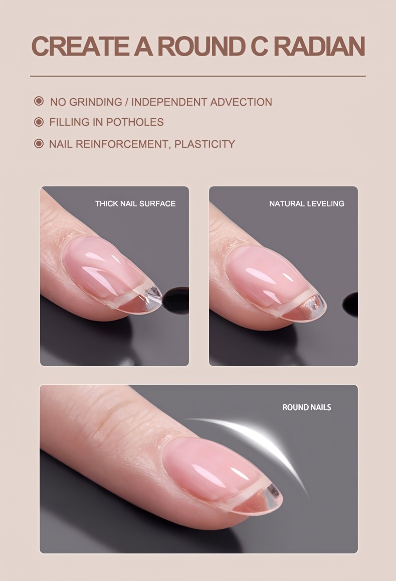 Gel X Nails - 2 in 1 Nail Glue and Base Coat with Clear and