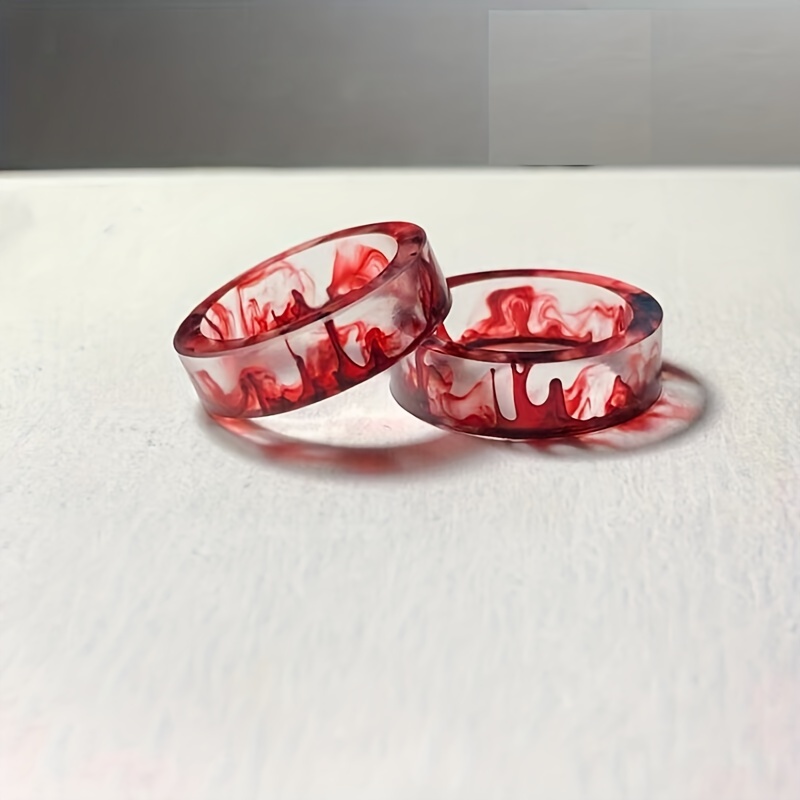 Halloween Ghost Blood Stained Ring In Various Sizes Brings A - Temu