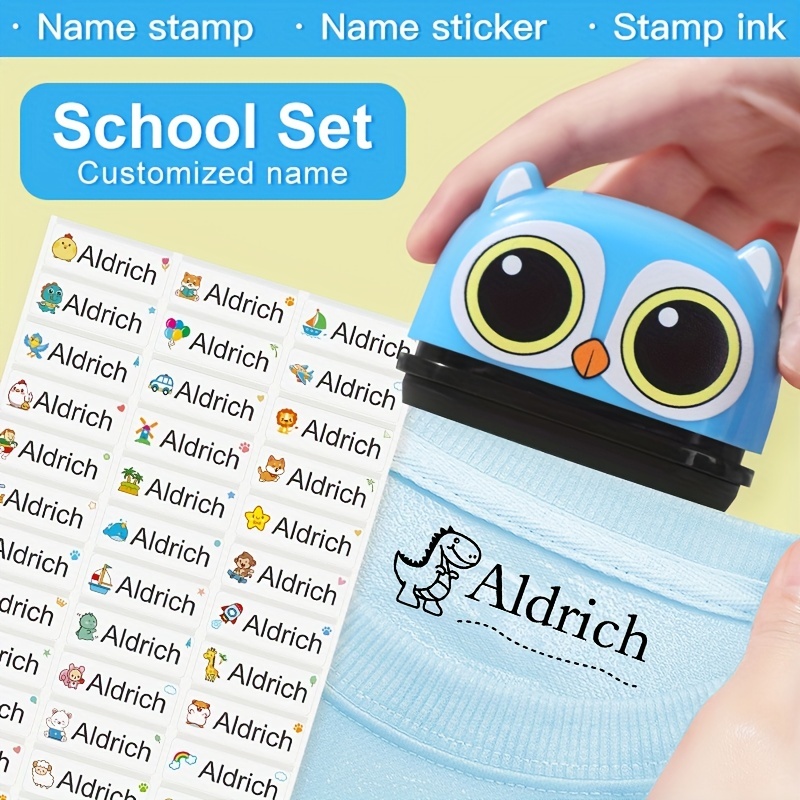 Children Seal Custom Student Name Stamp Kindergarten Clothes Waterproof  Sticker