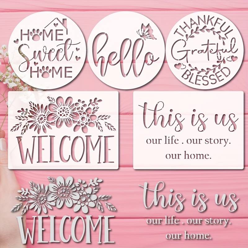 welcome stencils reusable hello sign stencil a4 reusable - Temu welcome stencils reusable hello sign stencil a4 reusable - Temu