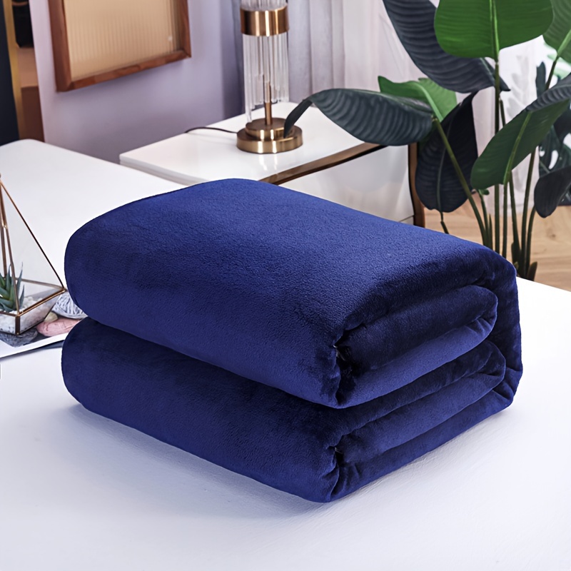 Solid Color Super Soft Thickened Fleece Blanket Bed Sheet Temu South
