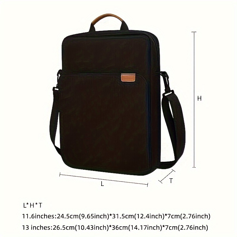 Novelbox Tablet Laptop Shoulder Bag, Protective Sleeve for 32.77cm for iPad Pro M1, 31.24cm-33.02cm Surface Pro 3/4/5/6/7/8/X, 2016-2020 MacBook Pro/Air, Polyester Fiber, Durable Lining, Easy Clean with Damp Cloth