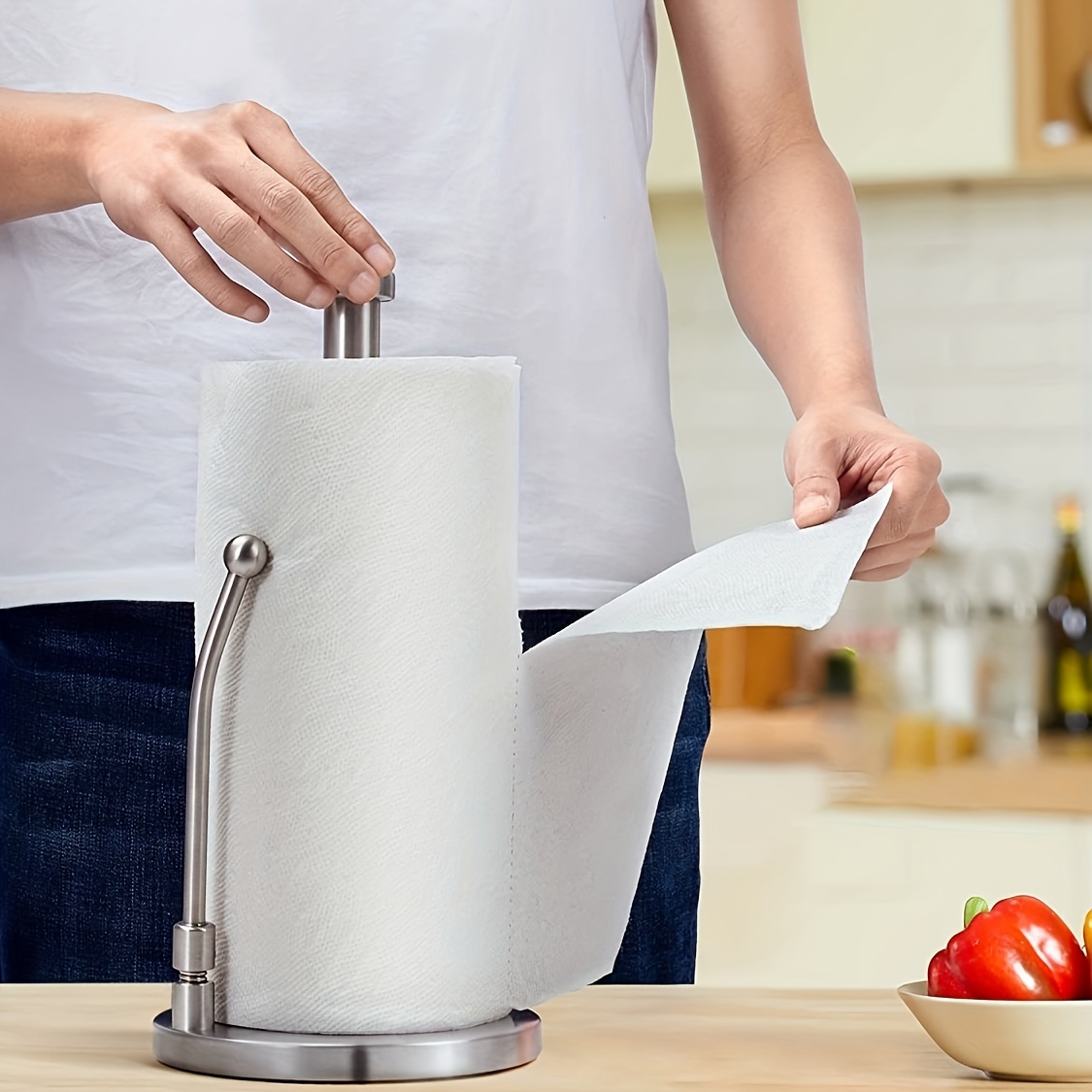 Stainless Steel Punch-free Kitchen And Bathroom Paper Towel Holder
