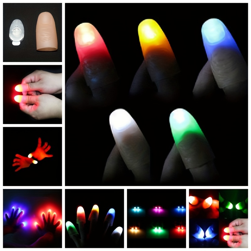 2PC Magic Super Bright Lights Thumb Finger Trick Appearance Light Sleep8