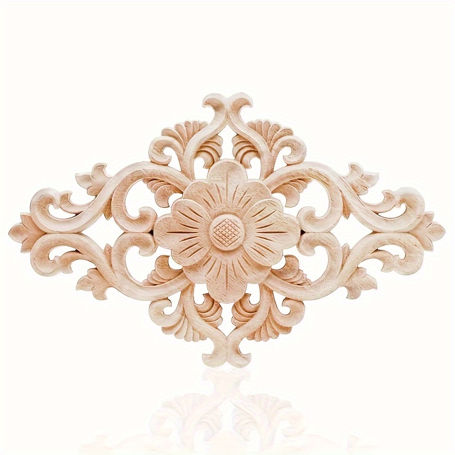 Wooden Appliques Decorative Wooden Carved Appliques For - Temu