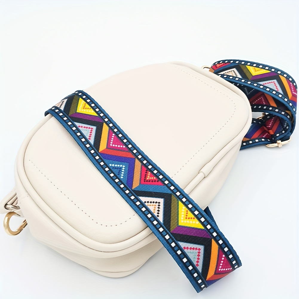 Classic Geometric Pattern Bag Strap, Wide Adjustable Shoulder Bag Strap,  Replacement Travel Accessories - Temu